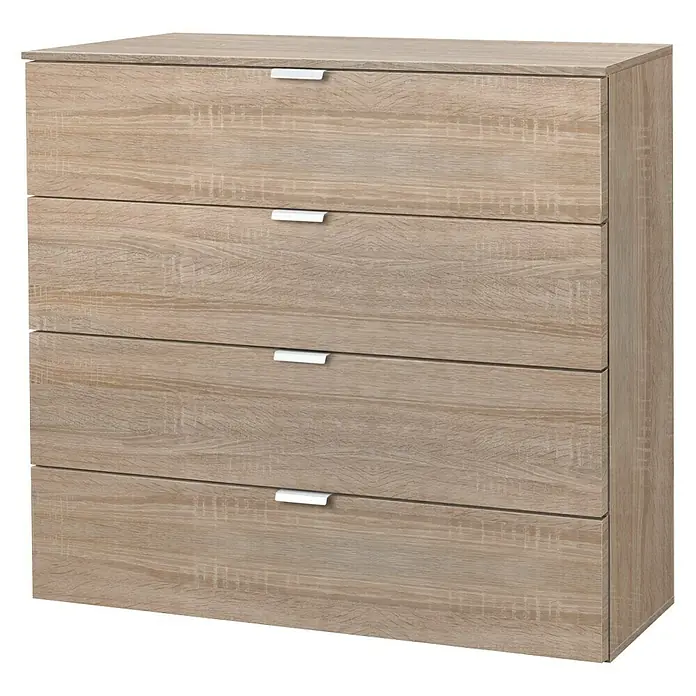 Express Möbel Kommode Carina - L x B x H: 42 x 80 x 80 cm, Braun, Anzahl Schubladen: 4 Stk. - Detailaufnahme