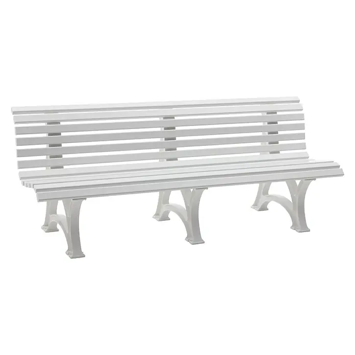 Blome Gartenbank Borkum - 200 cm, PVC, Weiß - Vorderansicht