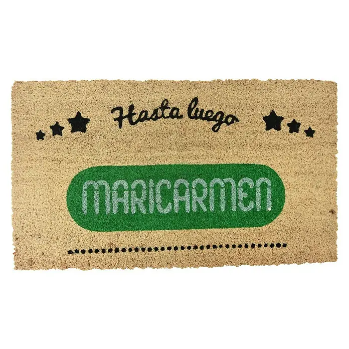 Felpudo de coco Mari Carmen - Multicolor, 70 x 40 cm, Fibra de coco y PVC