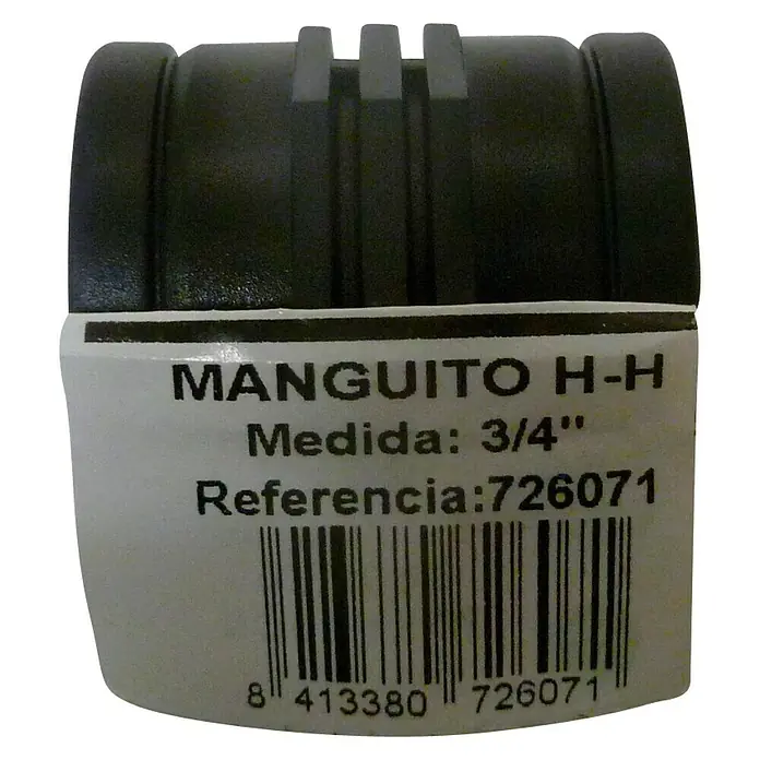 Manguito H-H - ¾″, Plástico
