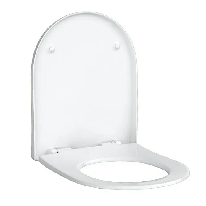 Geberit Acanto WC-Sitz Slim - Mit Absenkautomatik, Duroplast, Weiß - Vorderansicht