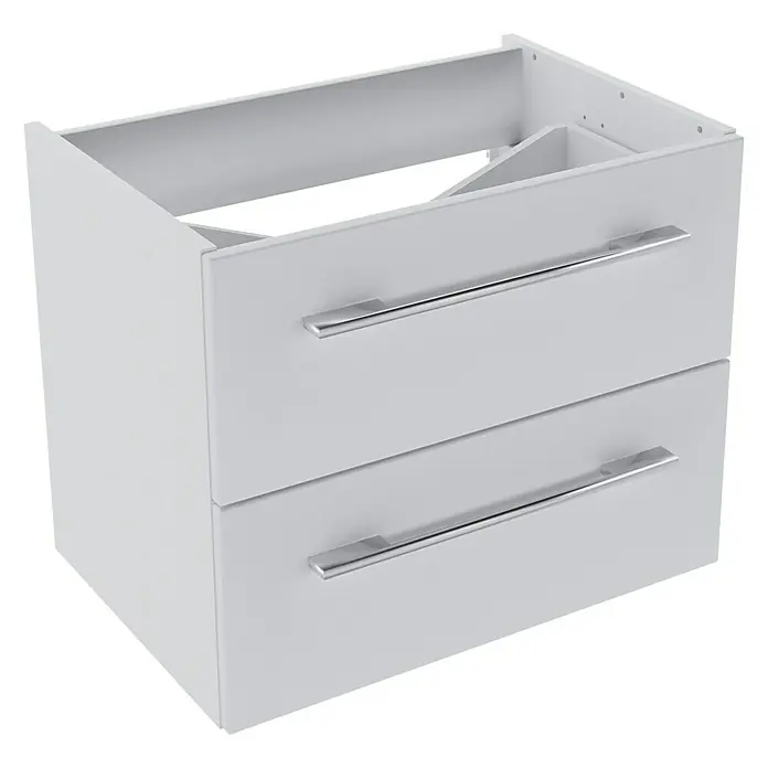 Camargue Stella Waschtischunterschrank - 59,2 x 40,8 x 49 cm, 2 Schubkästen, Ohne Beleuchtung, Weiß - Linke Seitenansicht