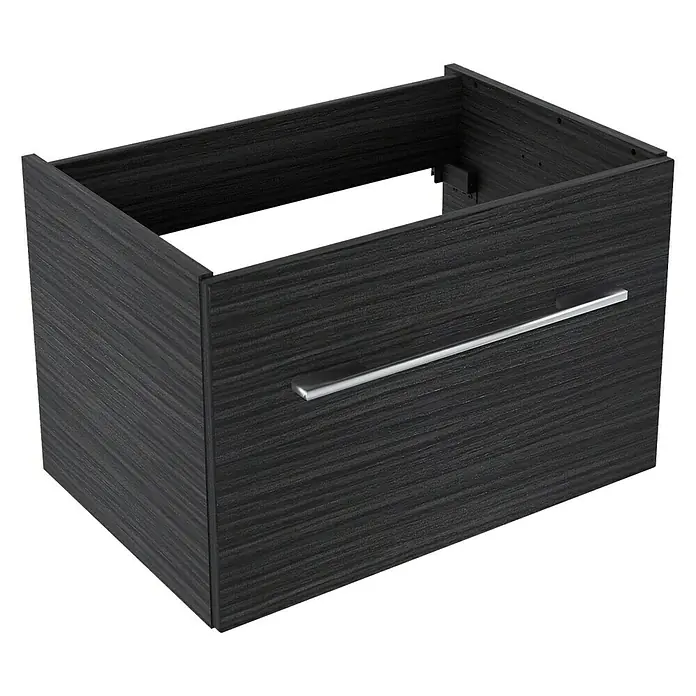 Camargue Stella Waschtischunterschrank - 59,2 x 40,8 x 39 cm, 1 Schubkasten, Ohne Beleuchtung, Darkoak - Linke Seitenansicht