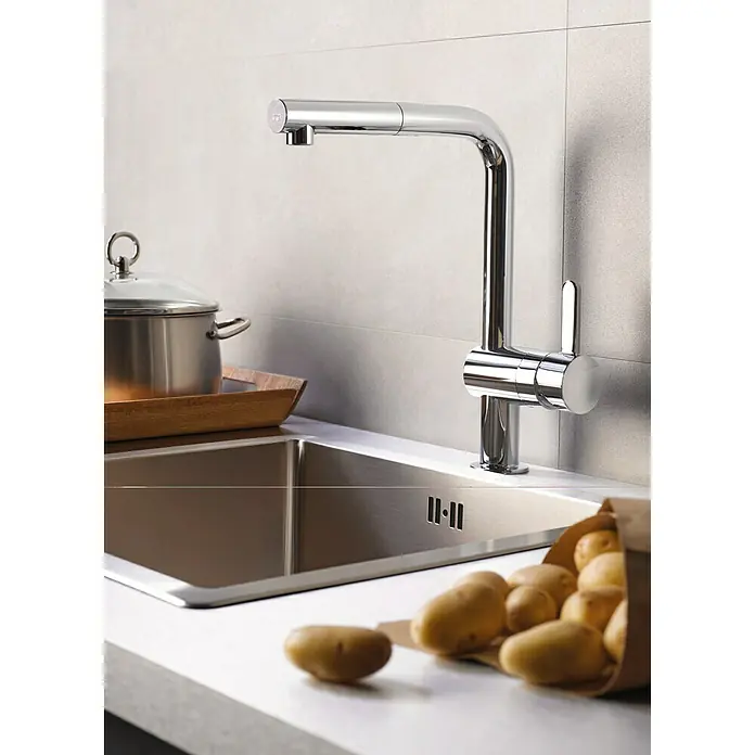 Grohe Grifo de cocina Flair - Cromo, Brillante, Grifo extraíble