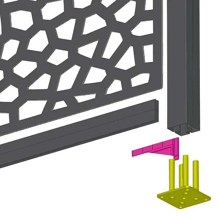 Nortene Poste para cercado Alupost - Altura: 2,15 m, Antracita, Aluminio