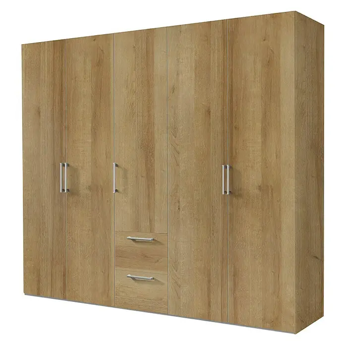 Express Möbel Kleiderschrank Brooklyn - L x B x H: 58 x 250 x 216 cm, Riviera Eiche, Ohne Spiegel, Anzahl Schubladen: 2 Stk. - Rechte Seitenansicht