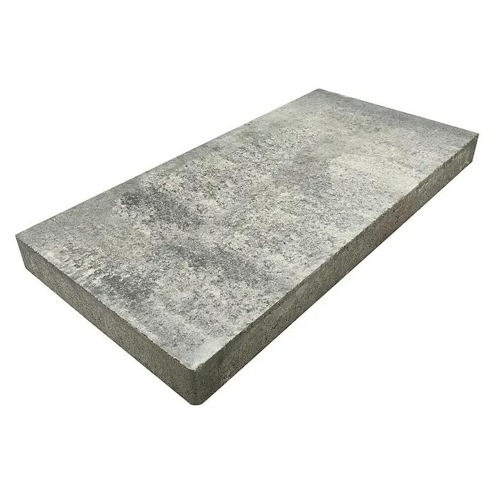 EHL Terrassenplatte Protect - Weiß/Anthrazit nuanciert, 60 x 30 x 5 cm, Beton - Linke Seitenansicht