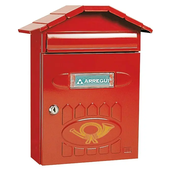 Arregui Villa Buzón de correo E-5002 - Acero, L x An x Al: 24 x 10 x 36 cm, Rojo