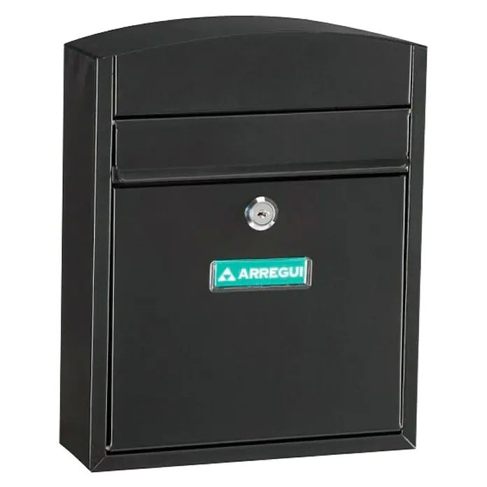 Arregui Compact Buzón de correo E-5734 - Acero, L x An x Al: 24 x 9,5 x 28,5 cm, Negro