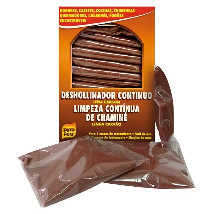 Deshollinador continuo - Limpieza de tuberías de estufas, 14 x 70 g