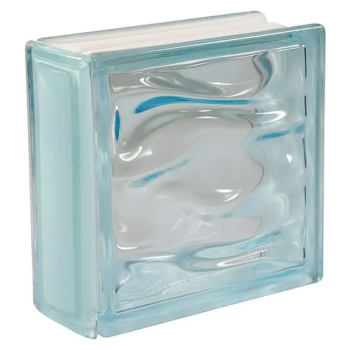 Fuchs Design Perfil de bloques de vidrio - Azul claro, 18 x 8 cm, Vidrio - Producto en uso