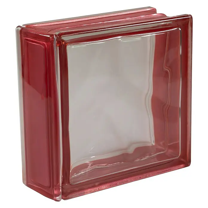 Fuchs Design Perfil de bloques de vidrio - Rubí, 18 x 8 cm, Vidrio - Producto en uso