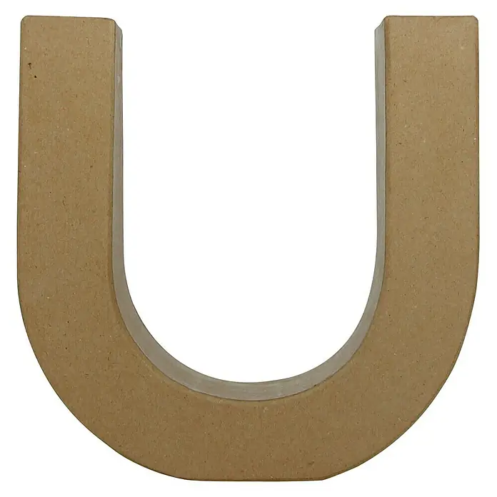 Décopatch Letra de cartón Fantasía - Motivo: U, Cartón, L x An x Al: 30 x 5 x 22 cm