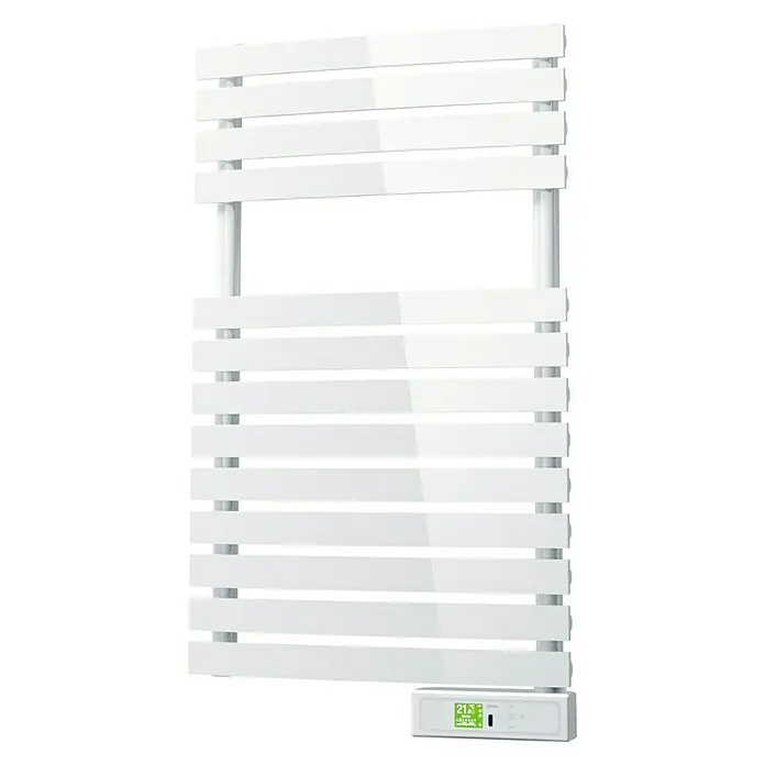 Rointe Radiador toallero eléctrico Delta - An x Al: 50 x 84,3 cm, 300 W, Blanco, Display LC