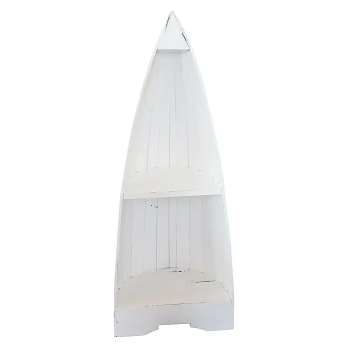 BHP Regal Mahagoni - L x B x H: 31 x 38,5 x 100 cm, Weiß - Vorderansicht