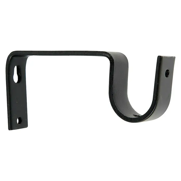 Soporte de pared Ferro Wood - Negro, L x An x Al: 10 x 1,6 x 4,6 cm, Atornillado