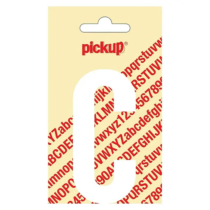 Pickup Etiqueta adhesiva - Motivo: C, Blanco, Altura: 90 mm