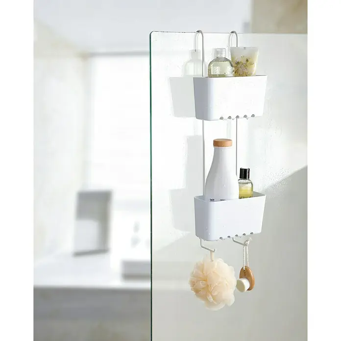 Tatay Standard Cesta de baño doble - 13 x 20 x 59 cm, Blanco