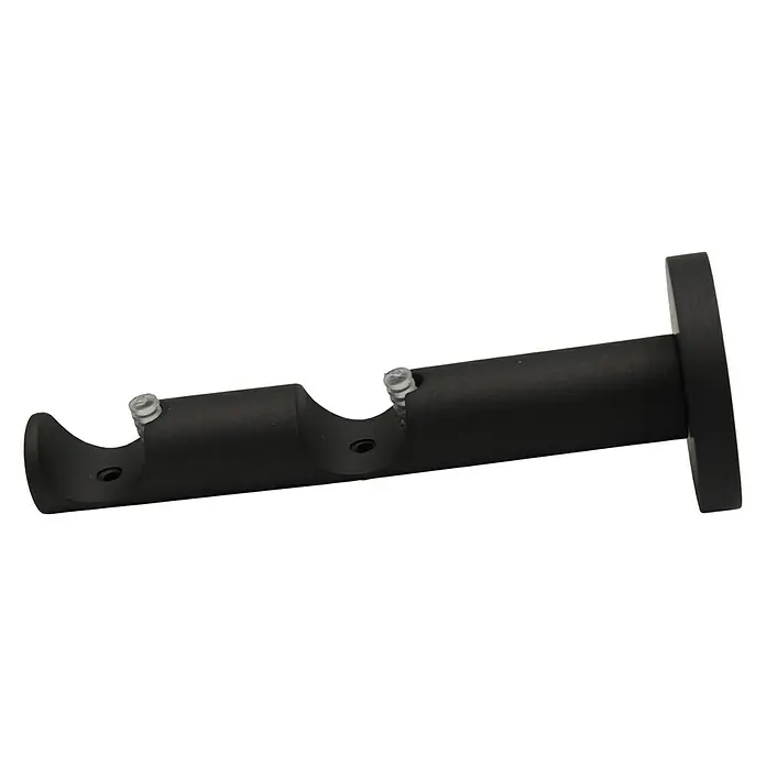 Expo Ambiente Dubbele steun Function - Iron look-brush, Geschikt voor: Gordijnroedes Ø 20 mm, Lengte: 13,1 cm - Zijaanzicht links