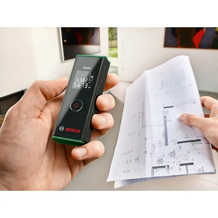 Bosch Laserentfernungsmesser Basis Zamo III - Messbereich: 0,15 - 20 m - Anwendungsbeispiel