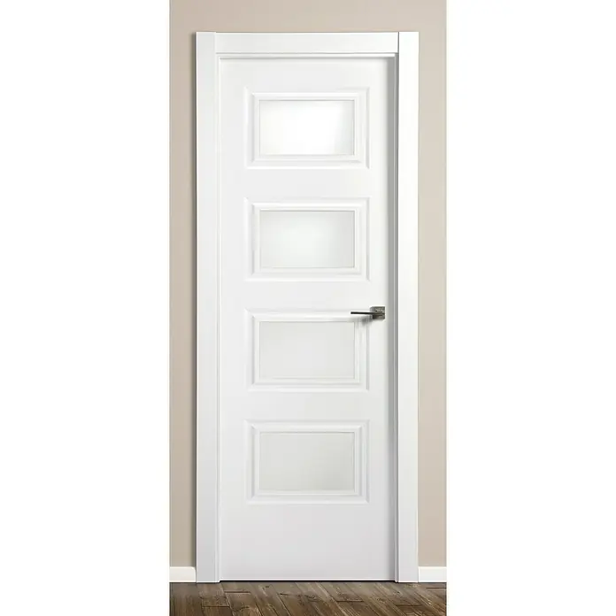 Solid Elements Puerta acristalada Bonn - 62,5 x 203 cm, Apertura según normativa: Izquierda, Blanco lacado, Macizo, Vidriera - Producto en uso