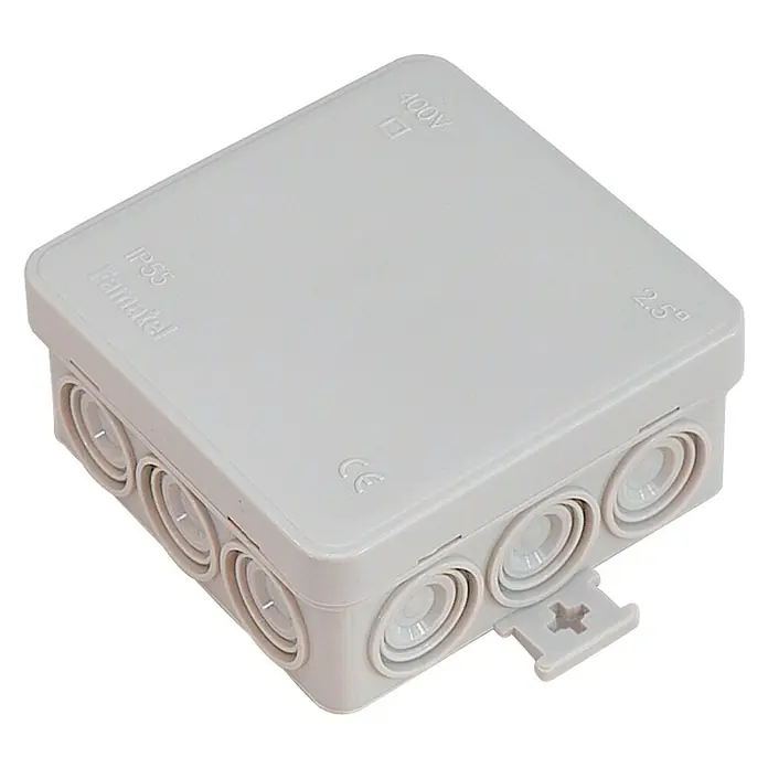 Famatel Caja de superficie mini 85 x 85 mm - L x An x Al: 8,5 x 8,5 x 3,9 cm, Empotrado