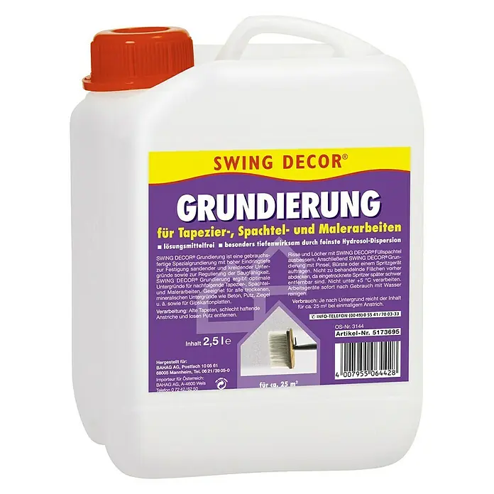 Swing Decor Tiefengrund - 2,5 l - Vorderansicht