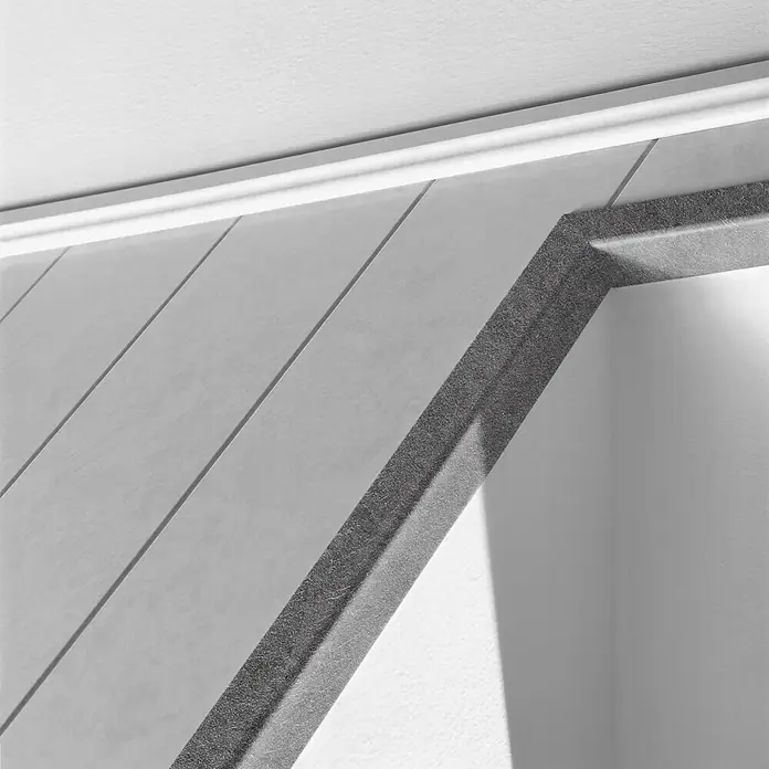 LOGOCLIC Winkelleiste Torino - 2,6 m x 22 mm x 42 mm - Detailaufnahme