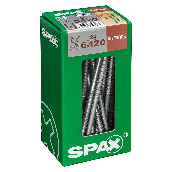 Spax Vijak s ravnom glavnom HI.FORCE - Ø x D: 6 x 120 mm, Površina WIROX, T-Star plus, 24 kom - Pogled s lijeve strane