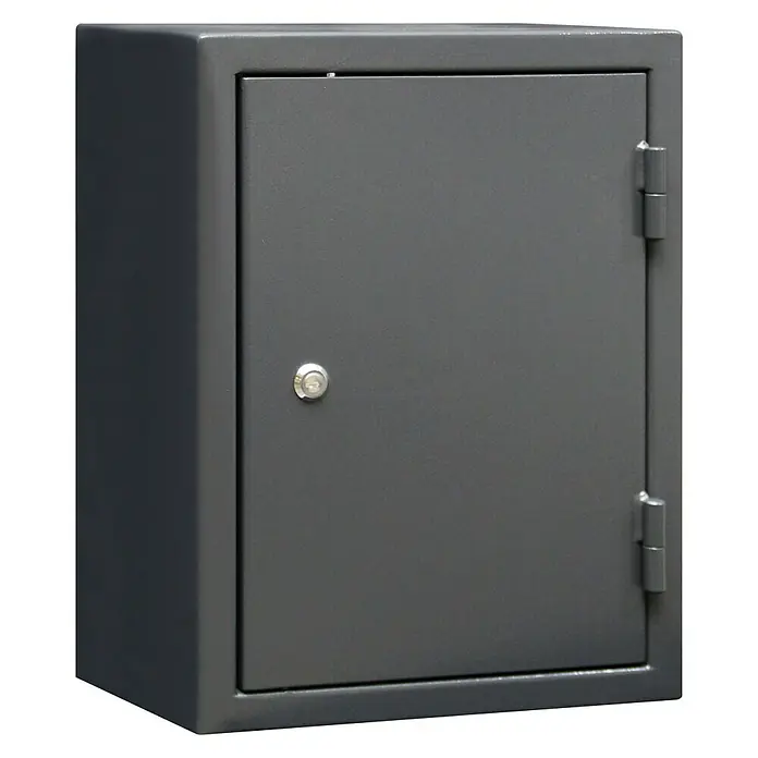 Format Munitionsschrank MNS 600 - Schwenkriegelschloss, L x B x H: 350 x 450 x 600 mm - Vorderansicht
