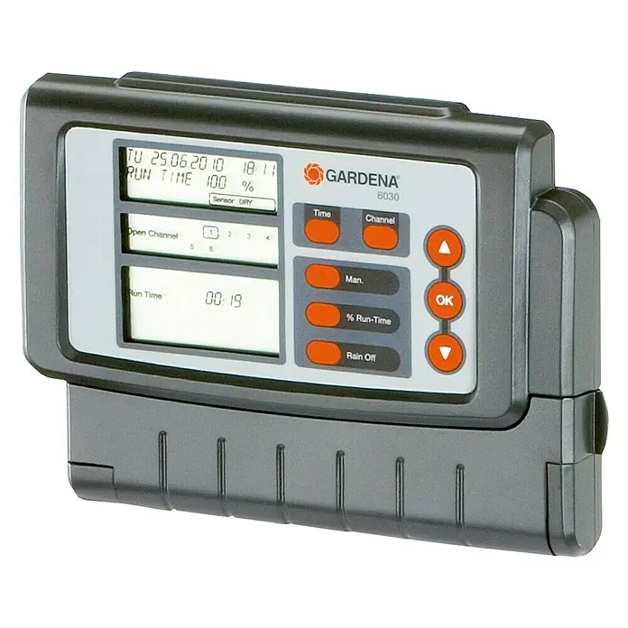Gardena Classic Bewässerungscomputer 6030 - Bewässerungsdauer: 1 min - 3 h 59 min, Anzahl Bewässerungszeiten: Bis 3 x täglich