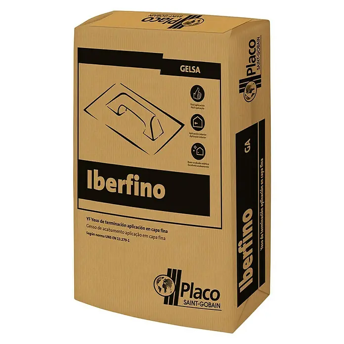 Placo Saint-Gobain Yeso de enlucido fino Iberfino GA - 17 kg