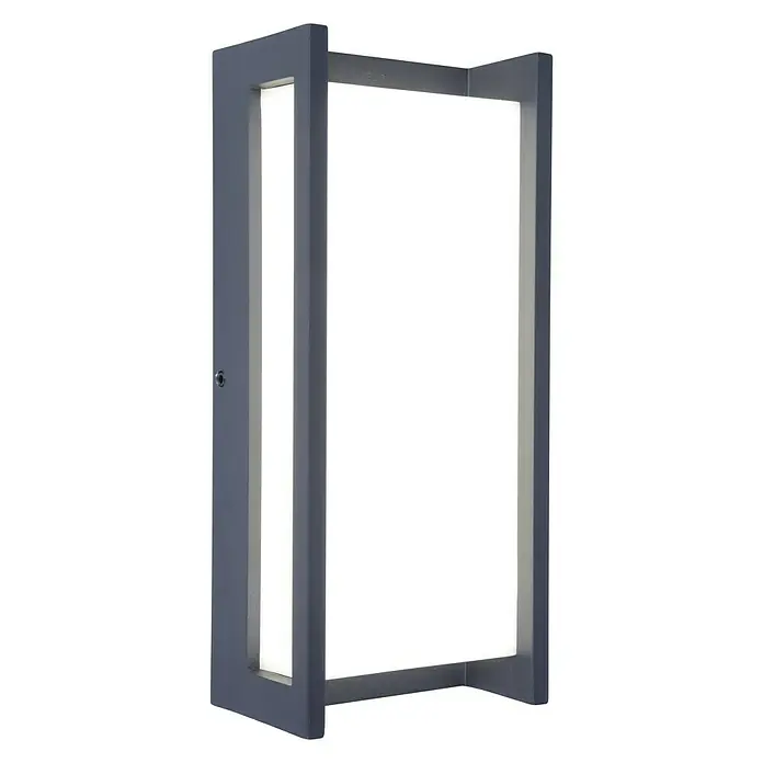 Lutec Aplique exterior LED Qubo - 18 W, L x An x Al: 7,1 x 11 x 22 cm, Antracita, IP54