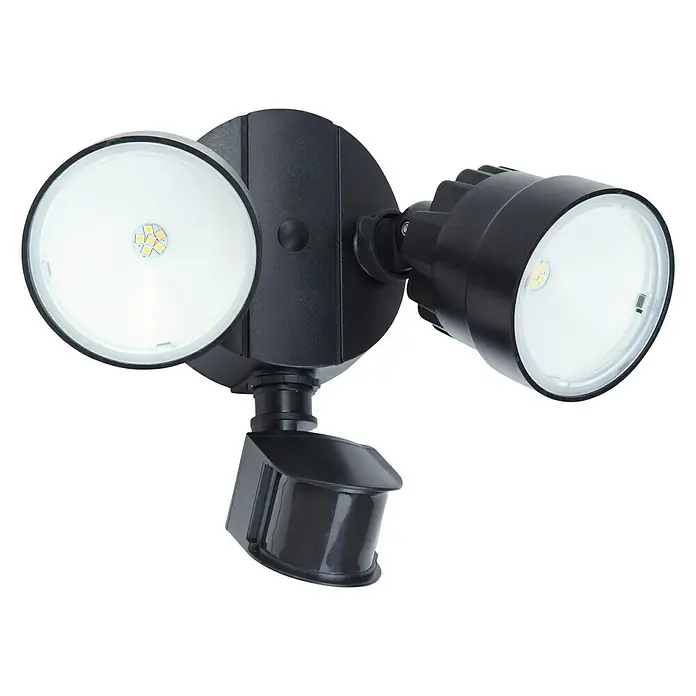 Lutec Aplique exterior LED con sensor LED Shrimp - 15 W, L x An x Al: 18,1 x 26,1 x 20,4 mm, Negro, Blanco frío