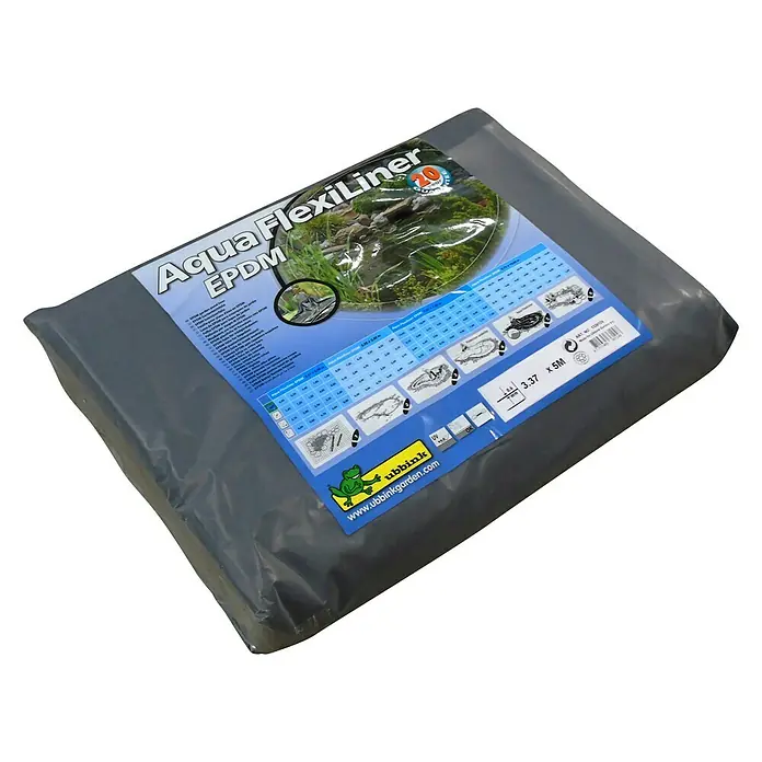 Ubbink Kautschuk-Teichfolie AquaFlexiLiner - Stärke: 0,6 mm, L x B: 5 x 3,37 m - Linke Seitenansicht
