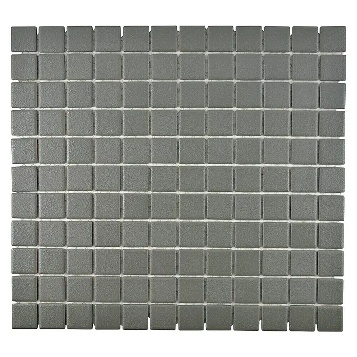 Mosaikfliese Quadrat Uni AT 950 - 32,6 x 30 cm, Grau, Matt - Ansicht von oben