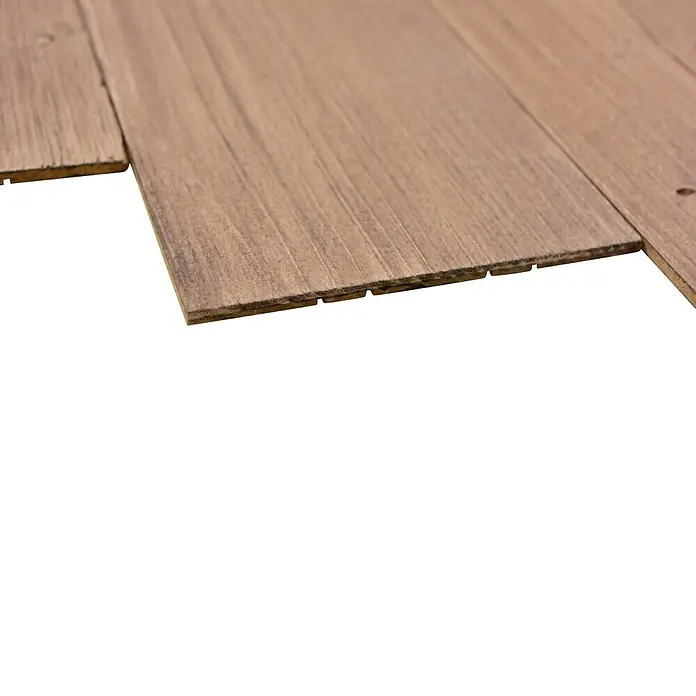 Houten paneel Woodland - Grenen, 90 x 12,8 cm, Almond Beige, Zelfklevend - Zijaanzicht rechts