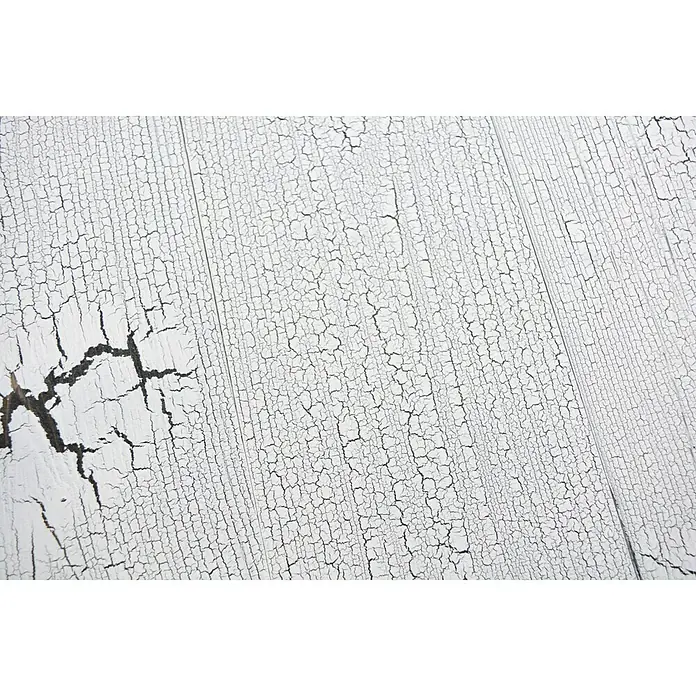Houten paneel Woodland - Grenen, 90 x 12,8 cm, Crack White, Zelfklevend - Close-up