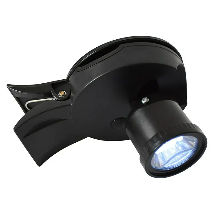 BAUHAUS Napelemes LED reflektor Clip - Fekete, IP44 - Elülső nézet