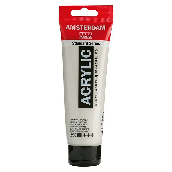 Talens Amsterdam Pintura acrílica Standard - Buff titanio oscuro, 120 ml, Tubo