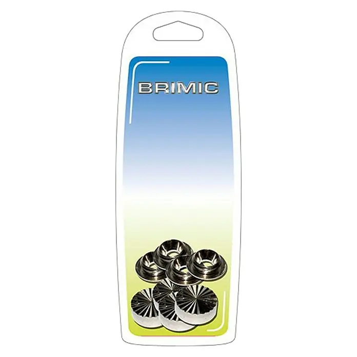 Micel Brimic Embellecedor facetado - Diámetro exterior: 14 mm, Níquel, 4 piezas