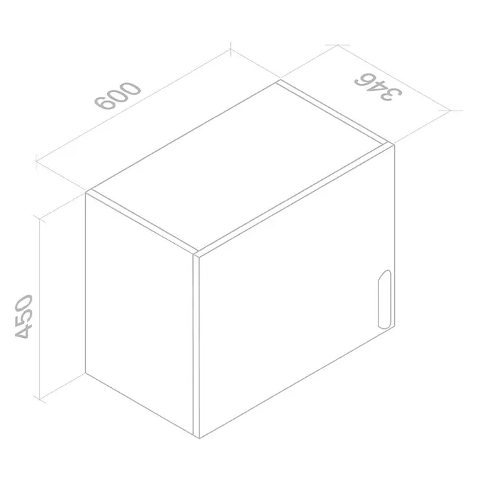 Top Element B Armario alto sobrecampana - L x An x Al: 33 x 60 x 45 cm, Blanco