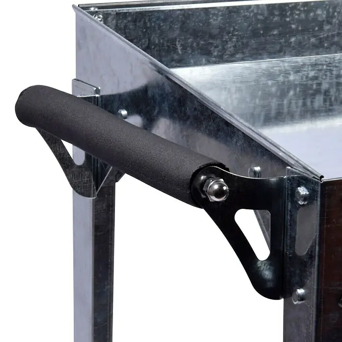 Dobar Pflanztisch Wagon - 95 x 55 x 80 cm, Edelstahl - Detailaufnahme