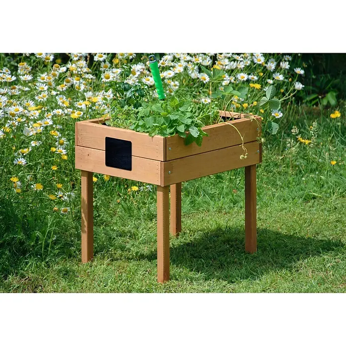 Dobar Hochbeet - 50 x 40 x 45 cm, Holz, Braun - Stimmungsaufnahme