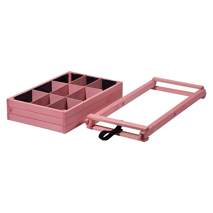 Dobar Kräuterhochbeet - 58 x 38 x 75 cm, Holz, Rosa - Detailaufnahme