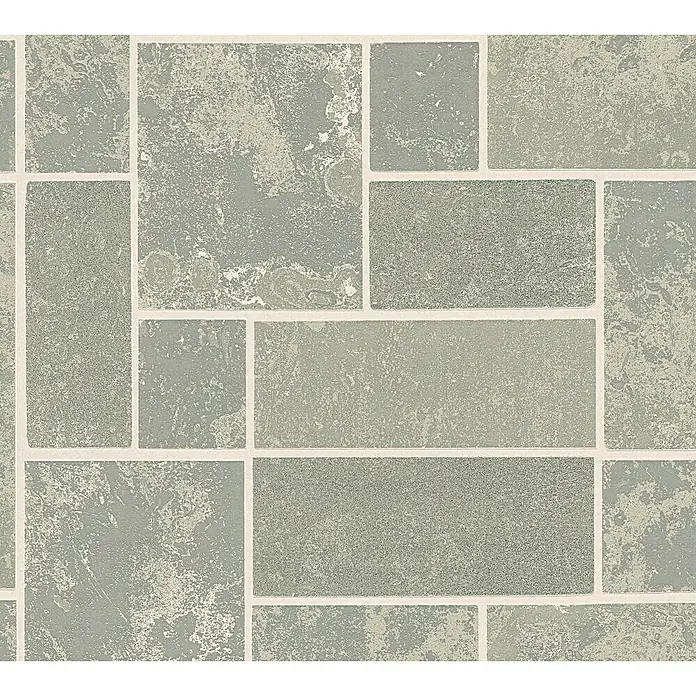 AS Creation Il Decoro Strukturtapete Fliese - Grau, Fliesenoptik, Reliefstruktur, 10,05 x 0,53 m - Detailaufnahme