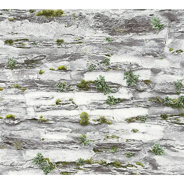 AS Creation Il Decoro Papiertapete - Grau/Weiß, Steinoptik, 10,05 x 0,53 m - Detailaufnahme