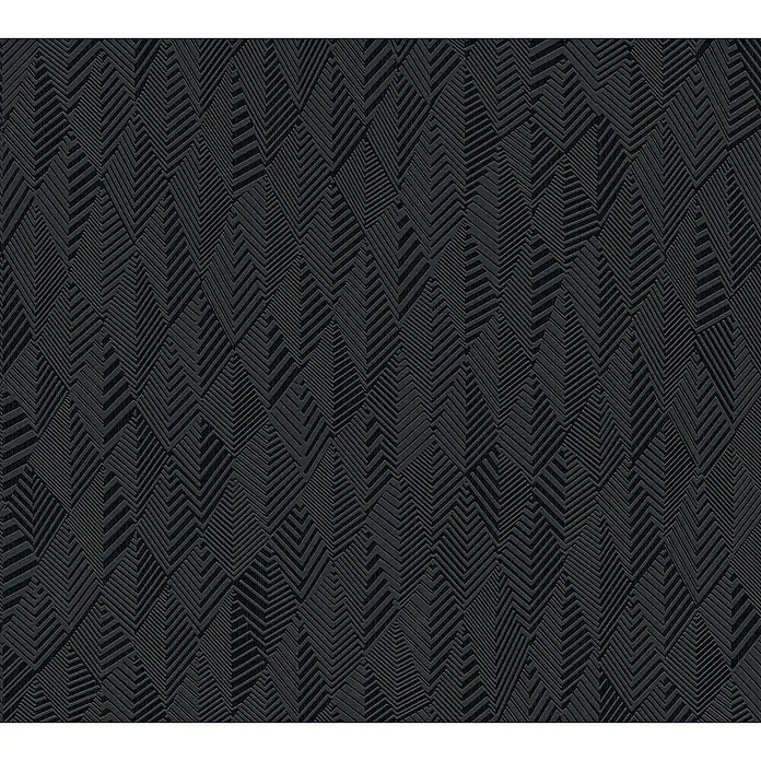 AS Creation Club Tropicana Vliestapete - Schwarz, Grafisch, 10,05 x 0,53 m - Detailaufnahme
