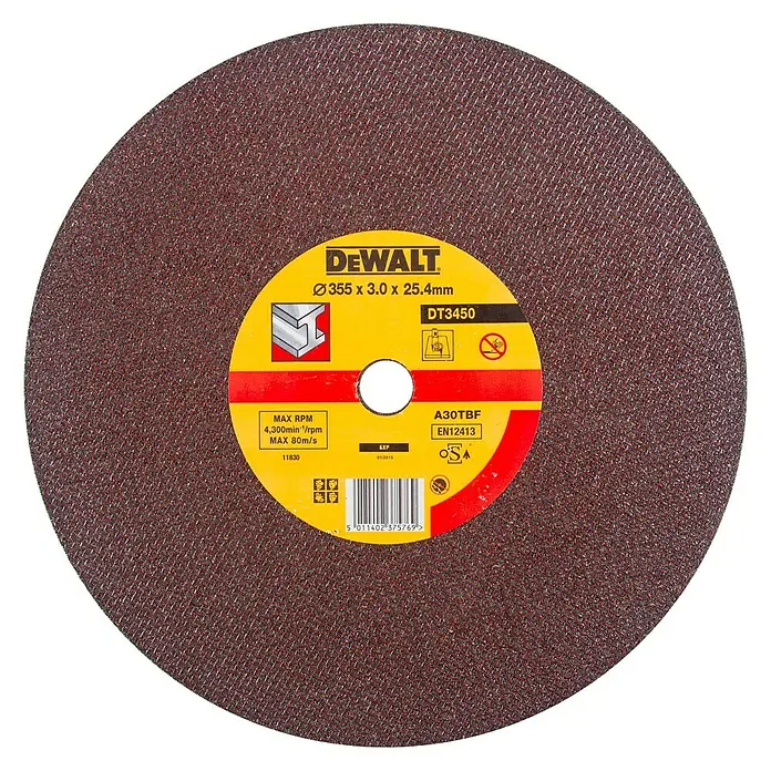Dewalt Disco de corte DT3450-QZ - Diámetro disco: 355 mm, Espesor disco: 3 mm, Apto para: Metal