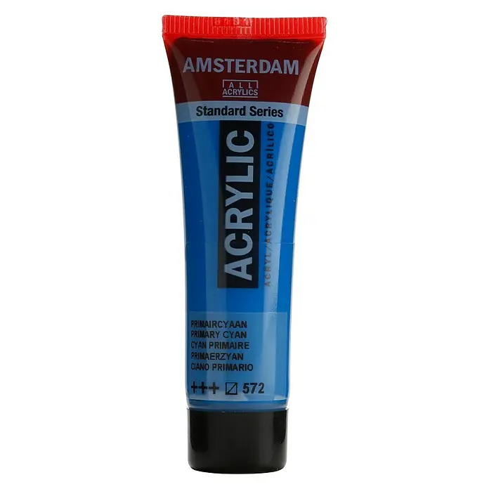Talens Amsterdam Pintura acrílica Standard - Cyan primario, 20 ml, Tubo